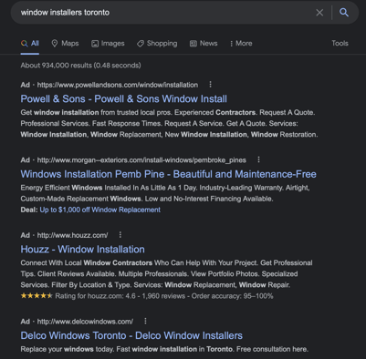 Window Installer Paid Ads