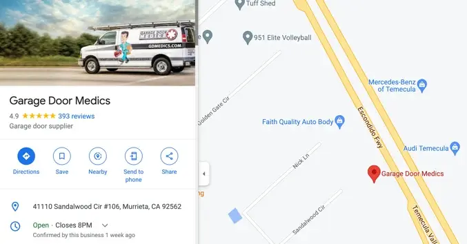Garage Door Medics Google Reviews